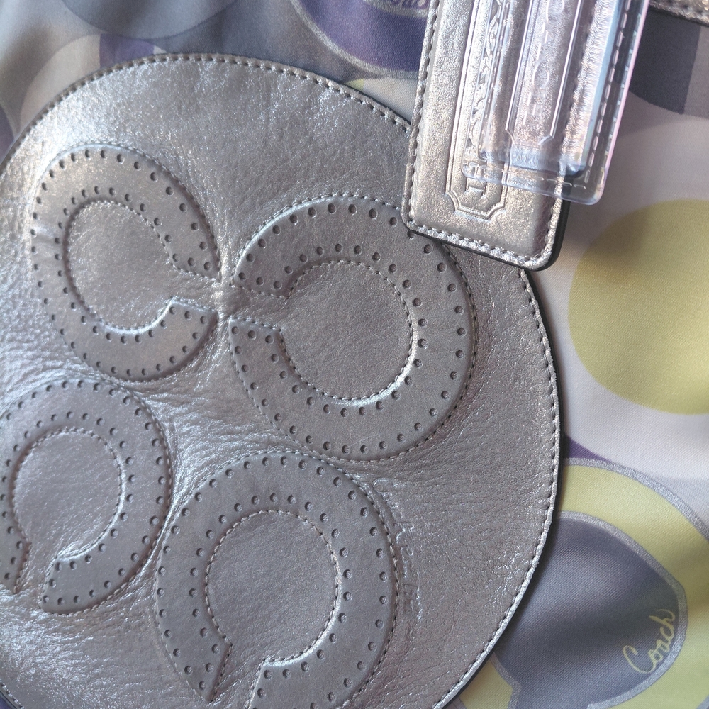 Coach Julia Op Art Signature Shoulder Tote - Picture 9 of 14